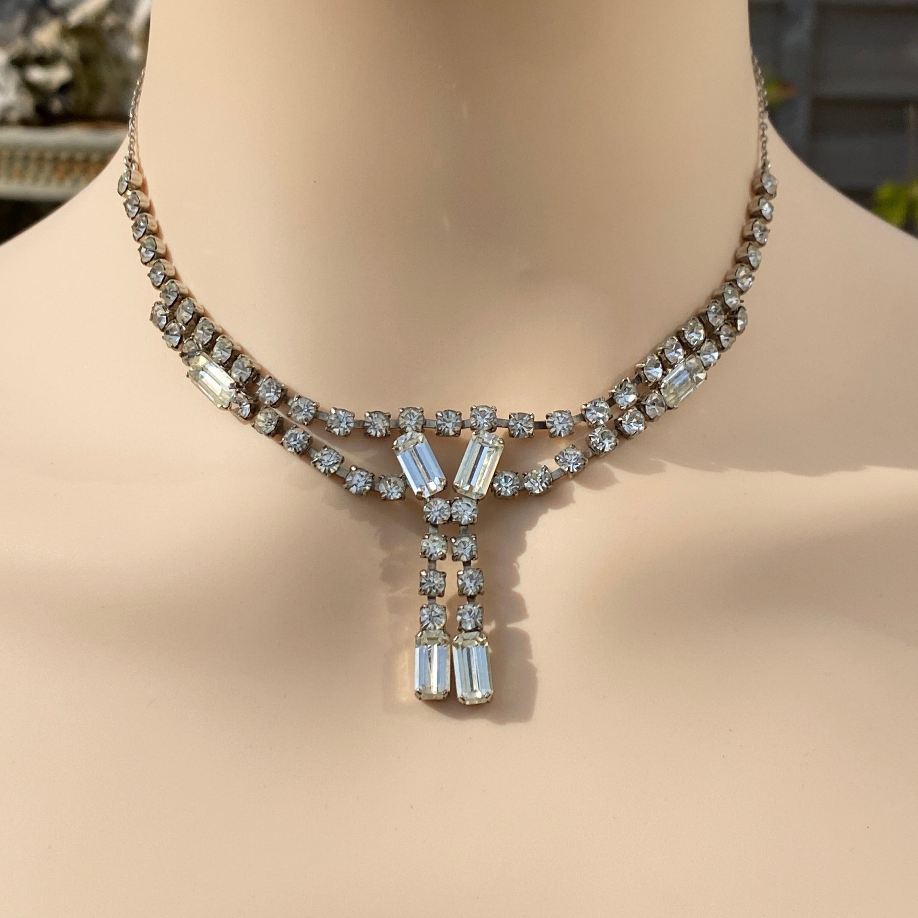 Vintage Rhinestone Prom/Cocktail Necklace.