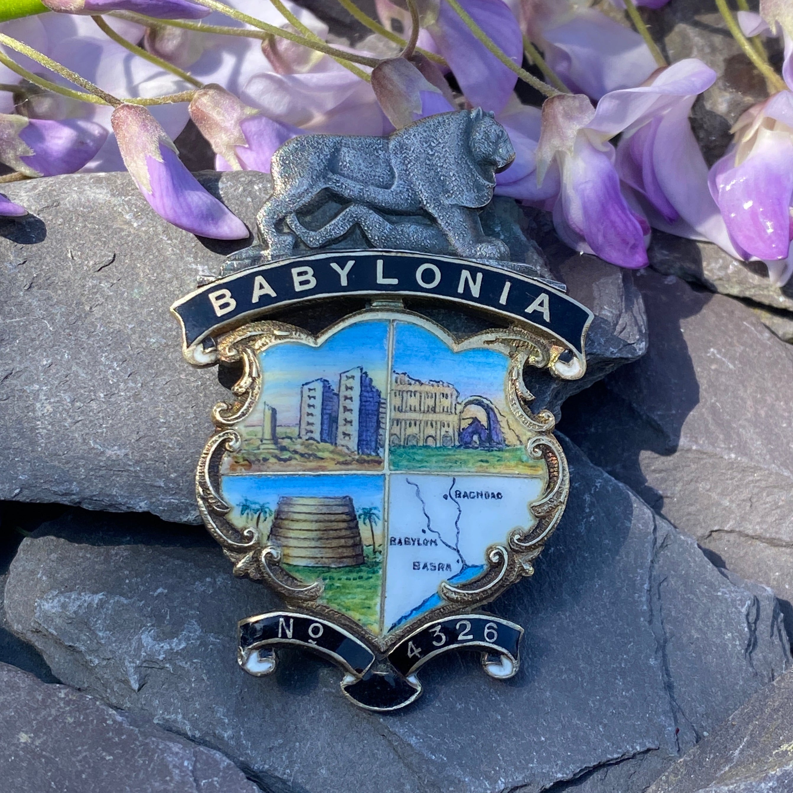 Antique Medal/Pendant In Sterling Silver And Enamel.