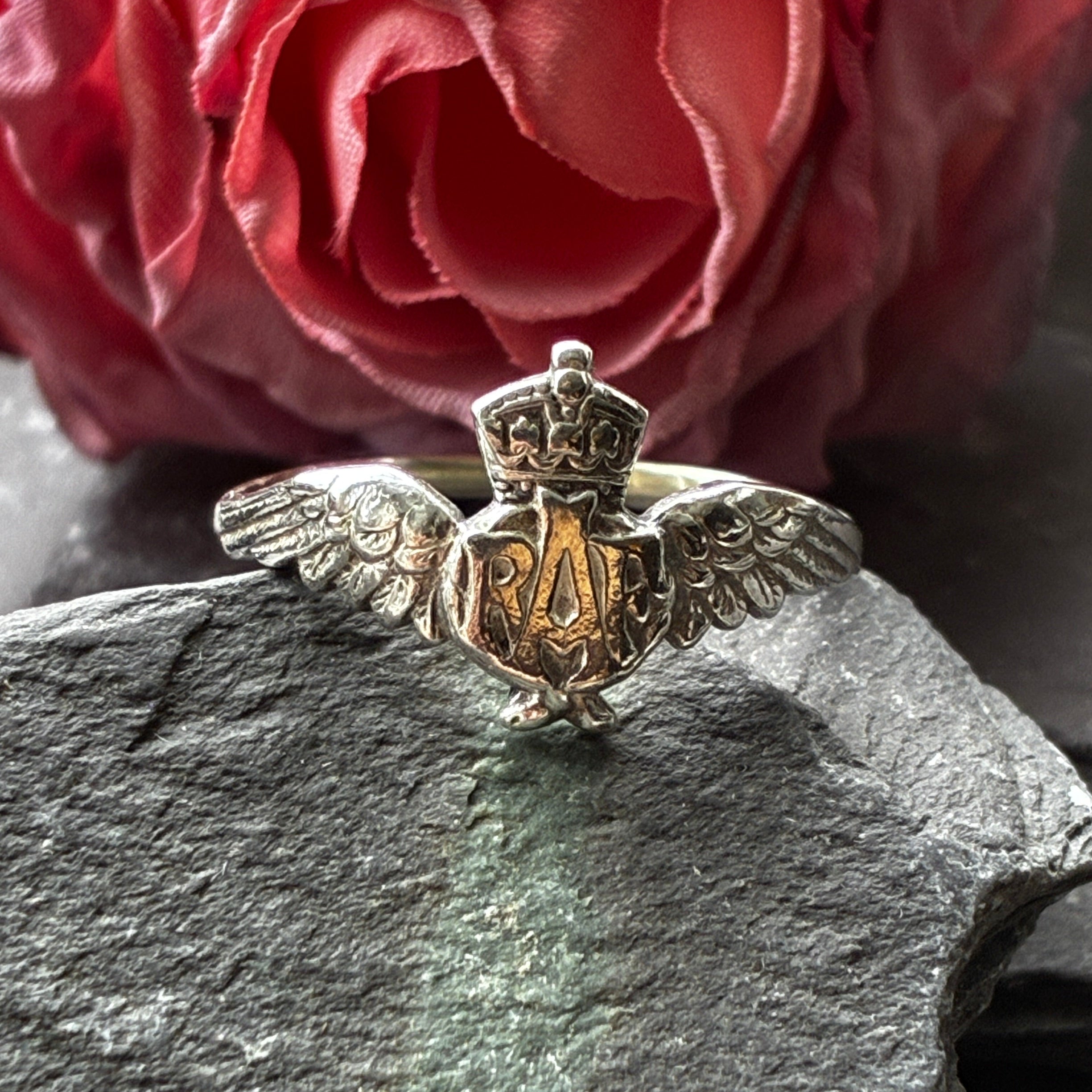 Vintage Silver RAF sweetheart ring