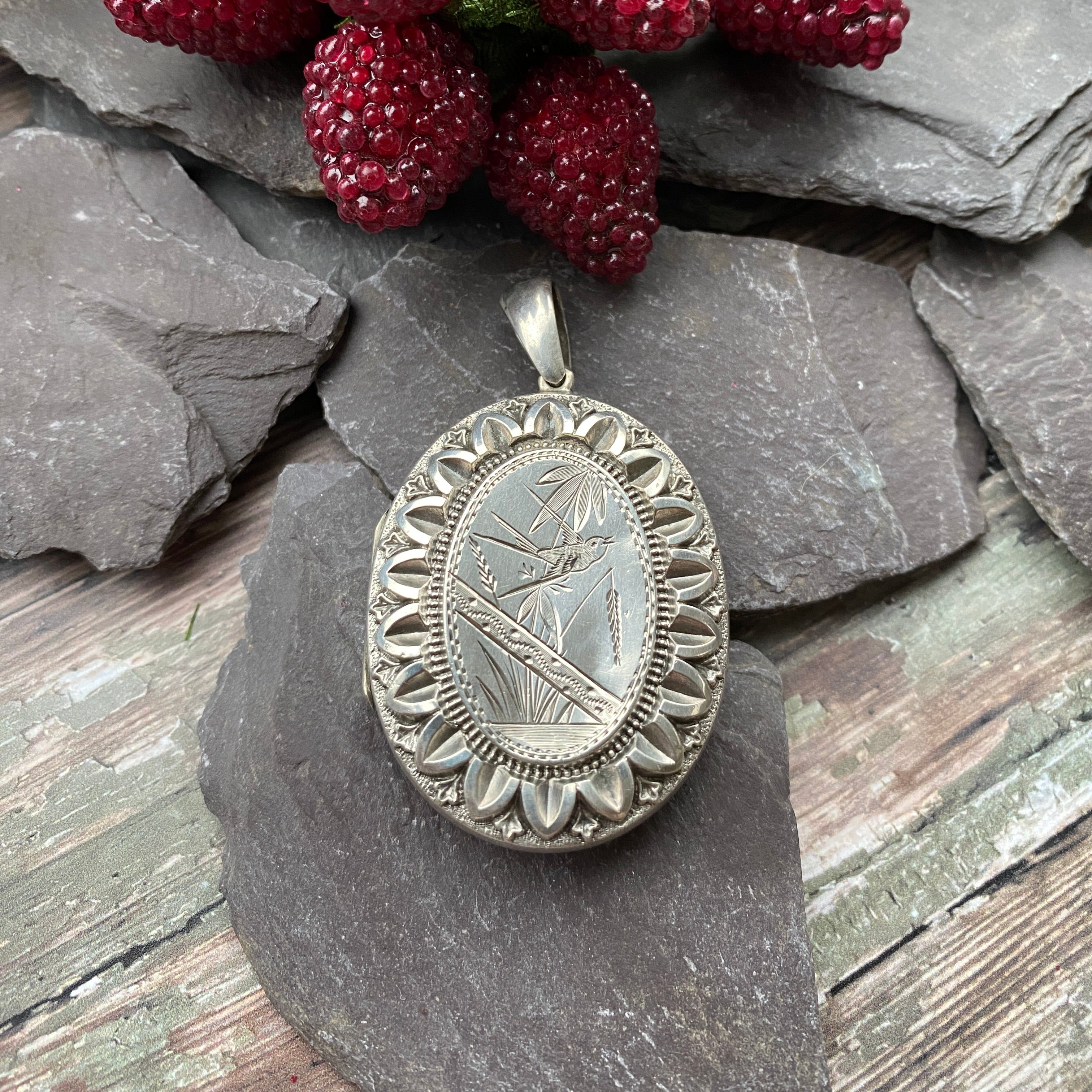 Victorian silver Photograph Locket.