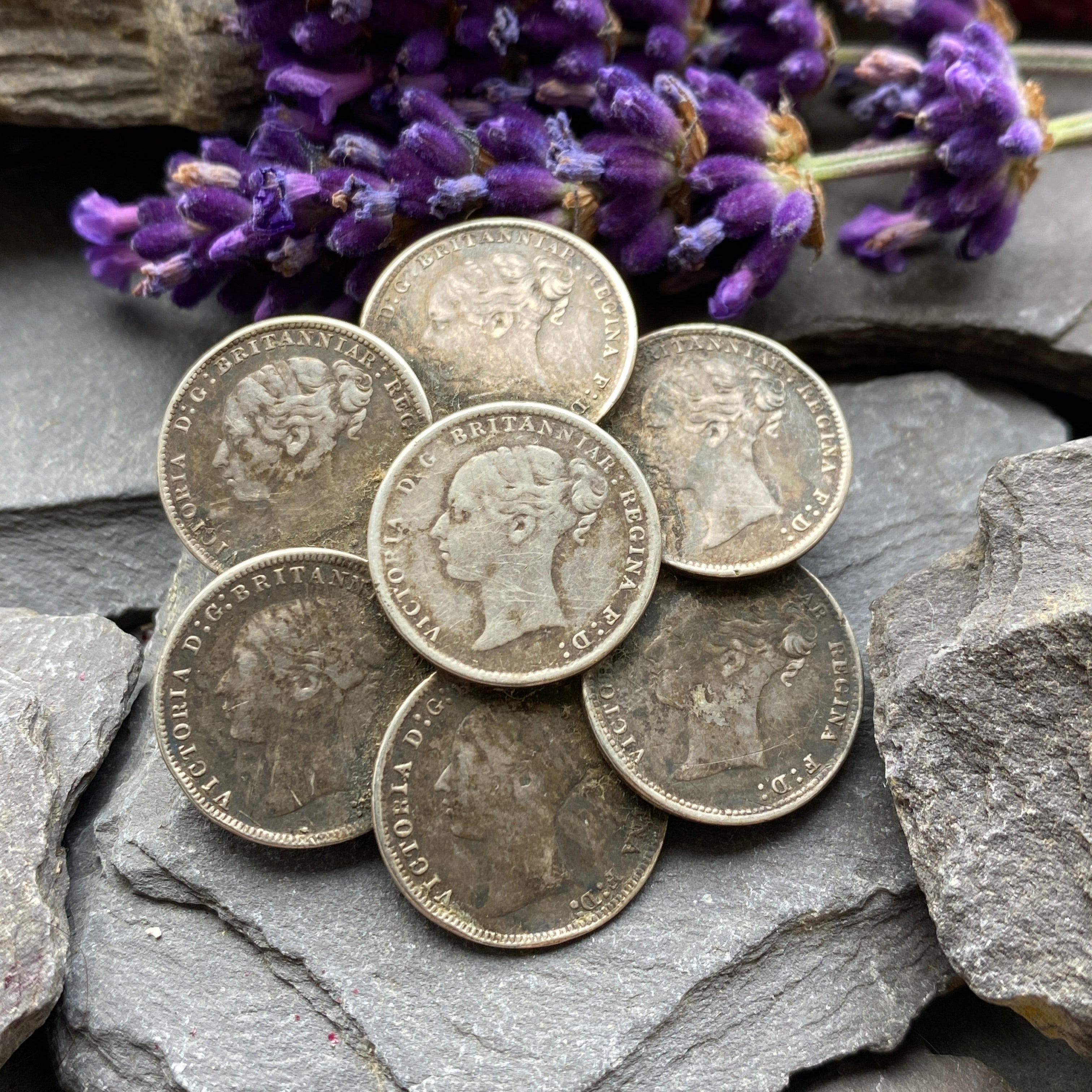 Antique Victorian Three Penny Brooch.