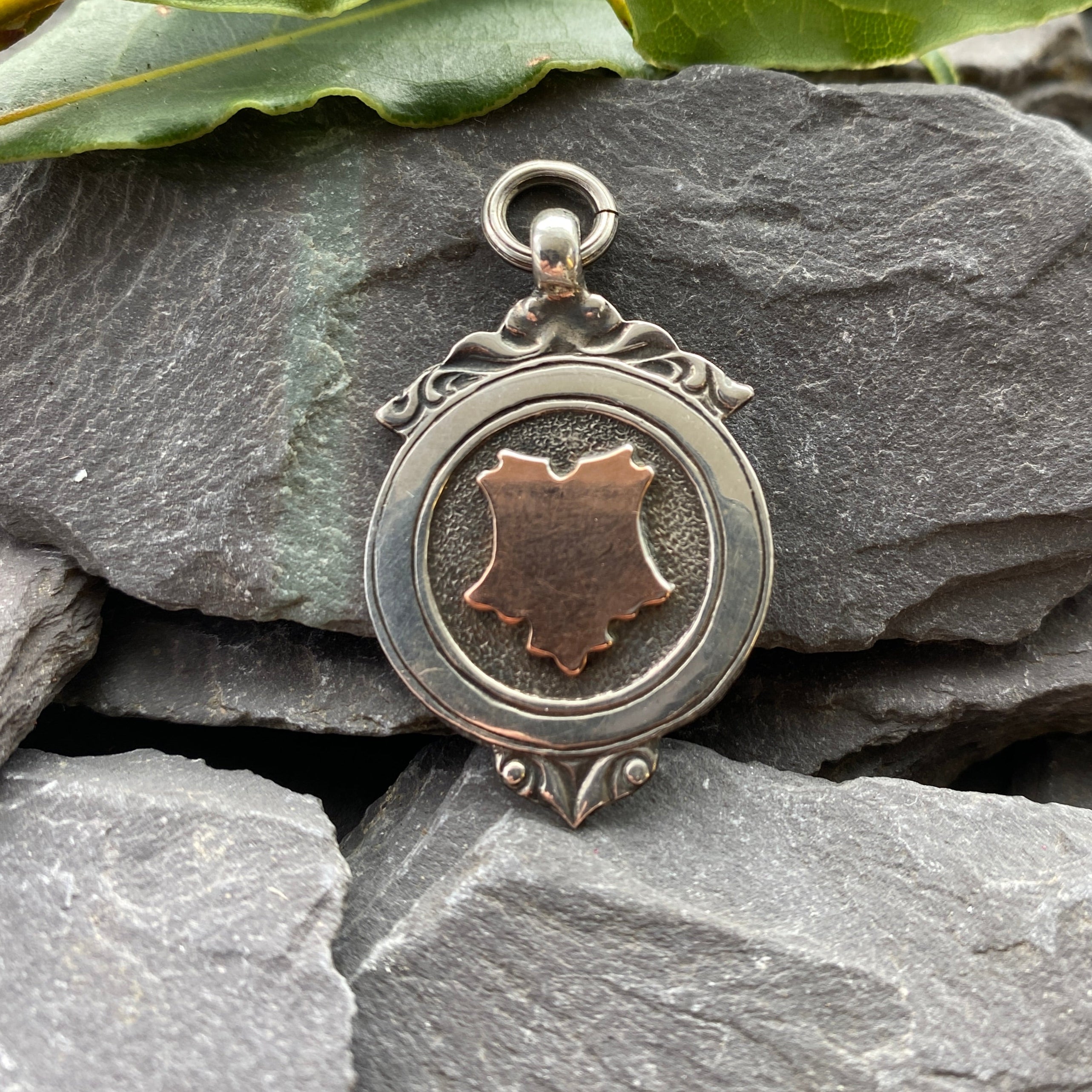 Antique 9ct & Silver Albert Fob Pendant.