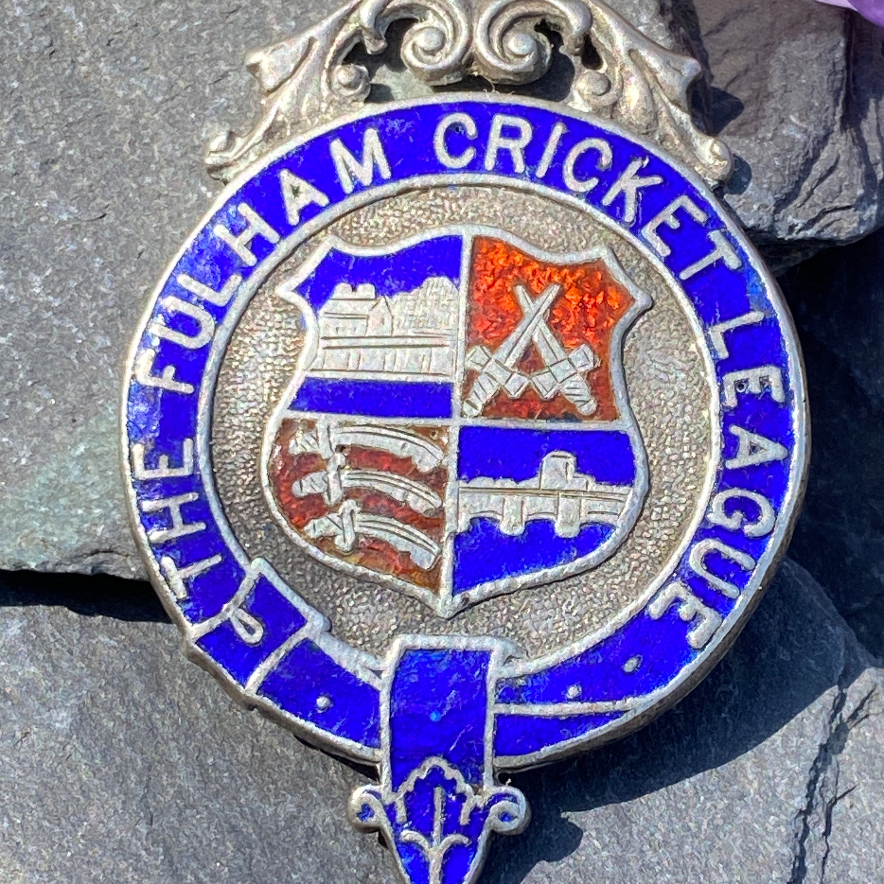 Antique Silver & Enamel Sporting Medal/Pendant.