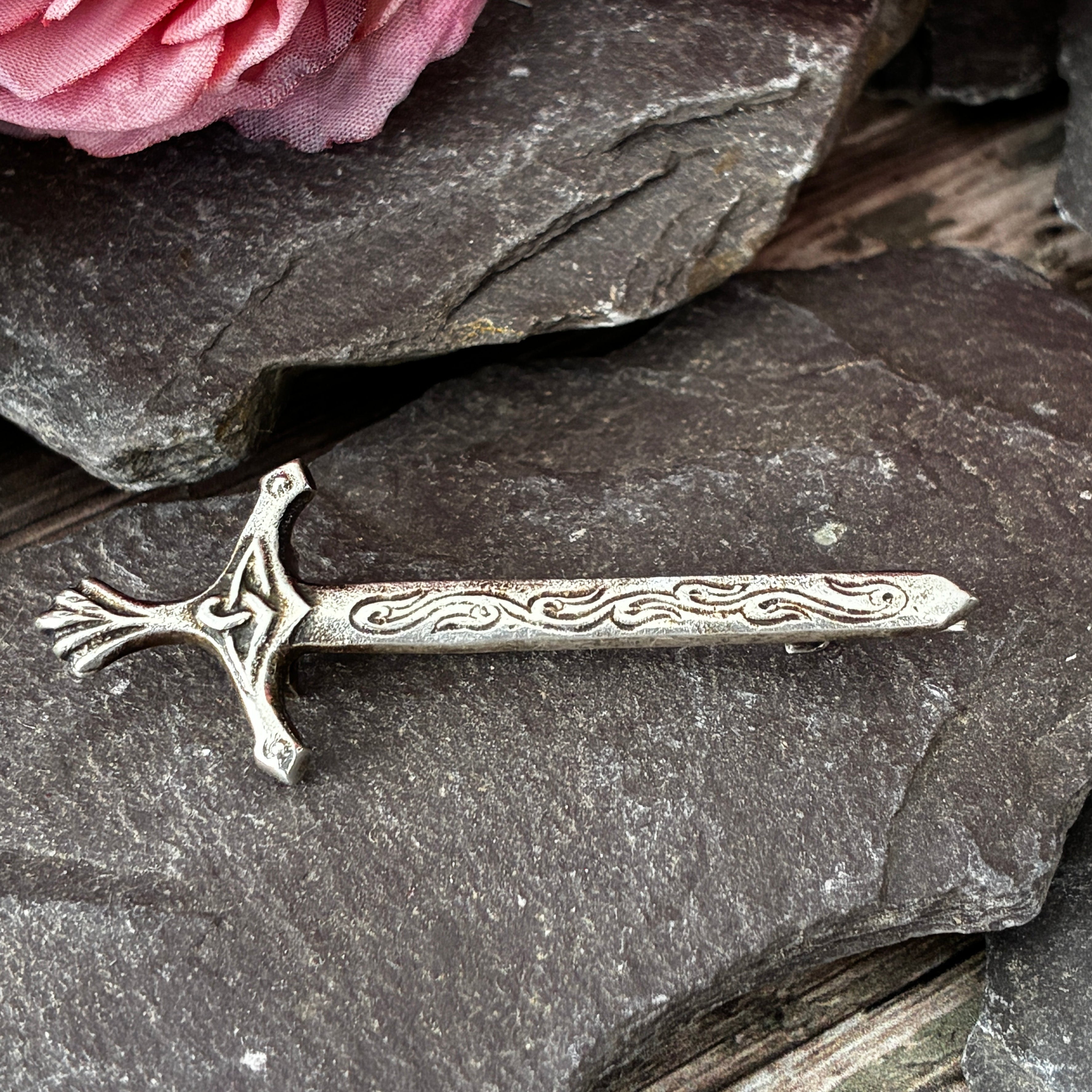 Antique Alexander Ritchie Silver sword brooch.