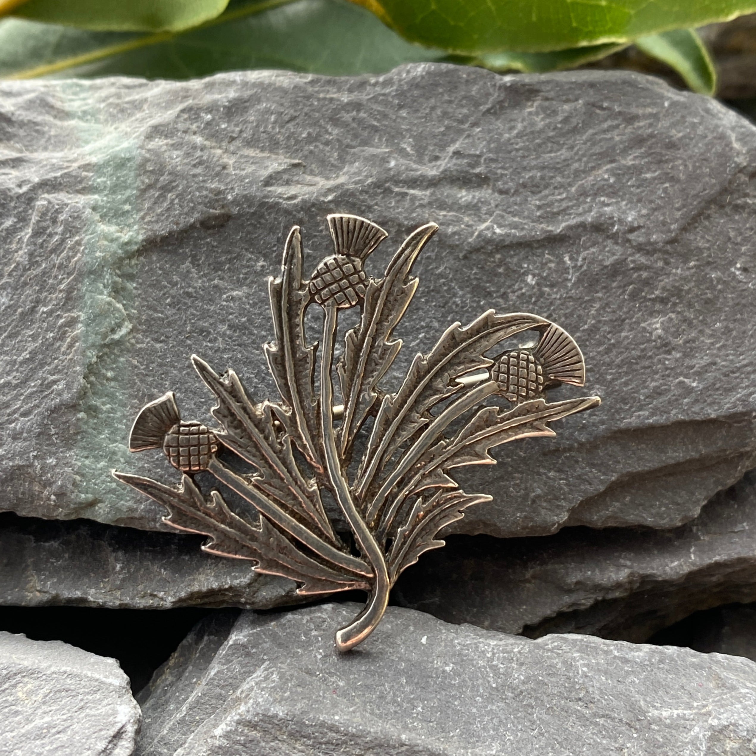 Vintage Iona Silver Thistle Brooch.