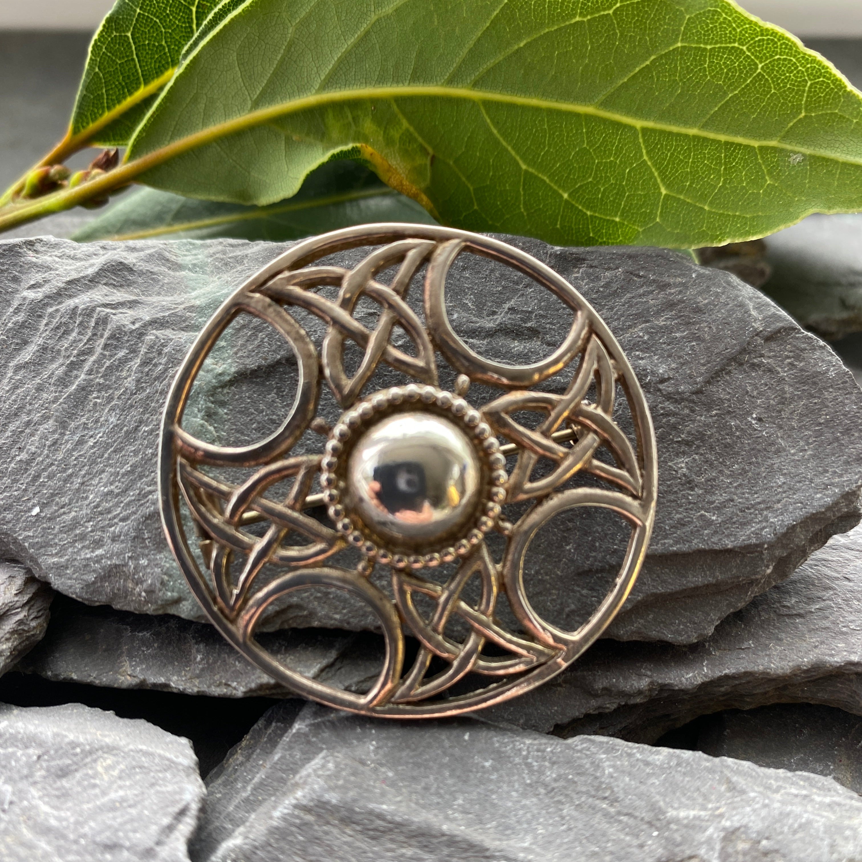 Celtic John Hart Iona Brooch In Sterling Silver.