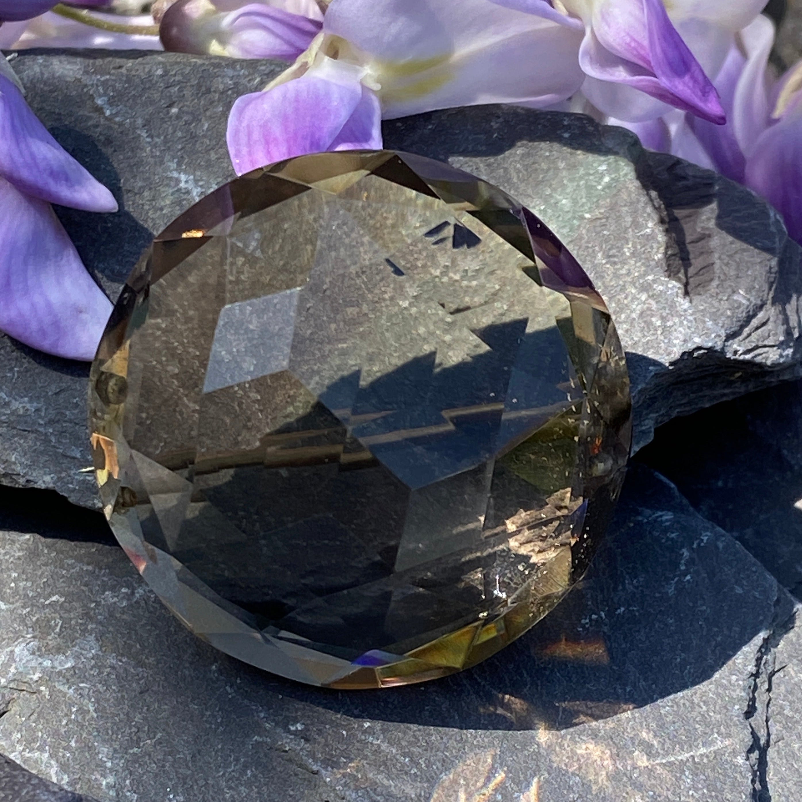 Antique Smoky Quartz Brooch.