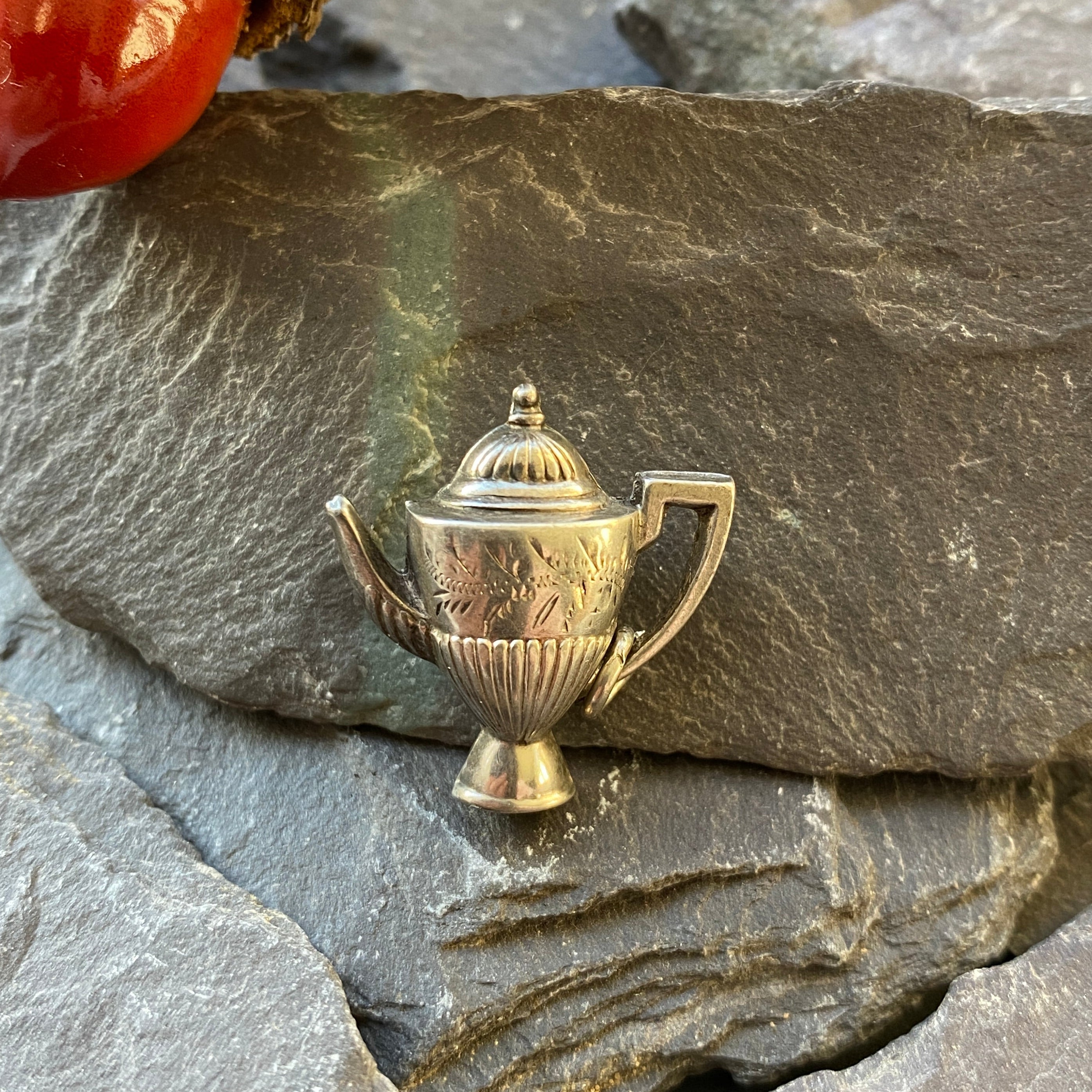 Antique Victorian Silver Coffee Pot Charm/Dolls House.
