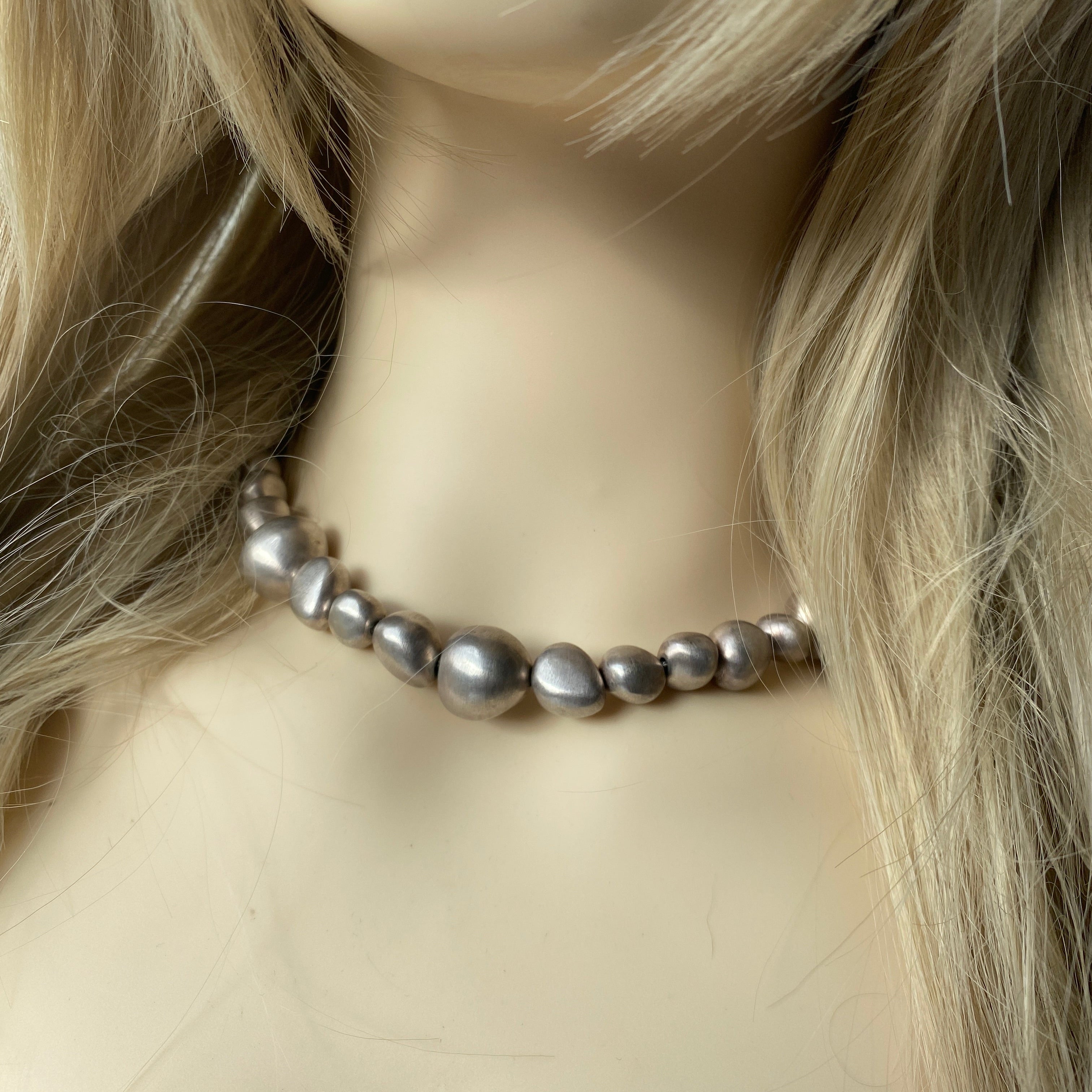 Sterling Silver TEZER Design 18 Inch Necklace.