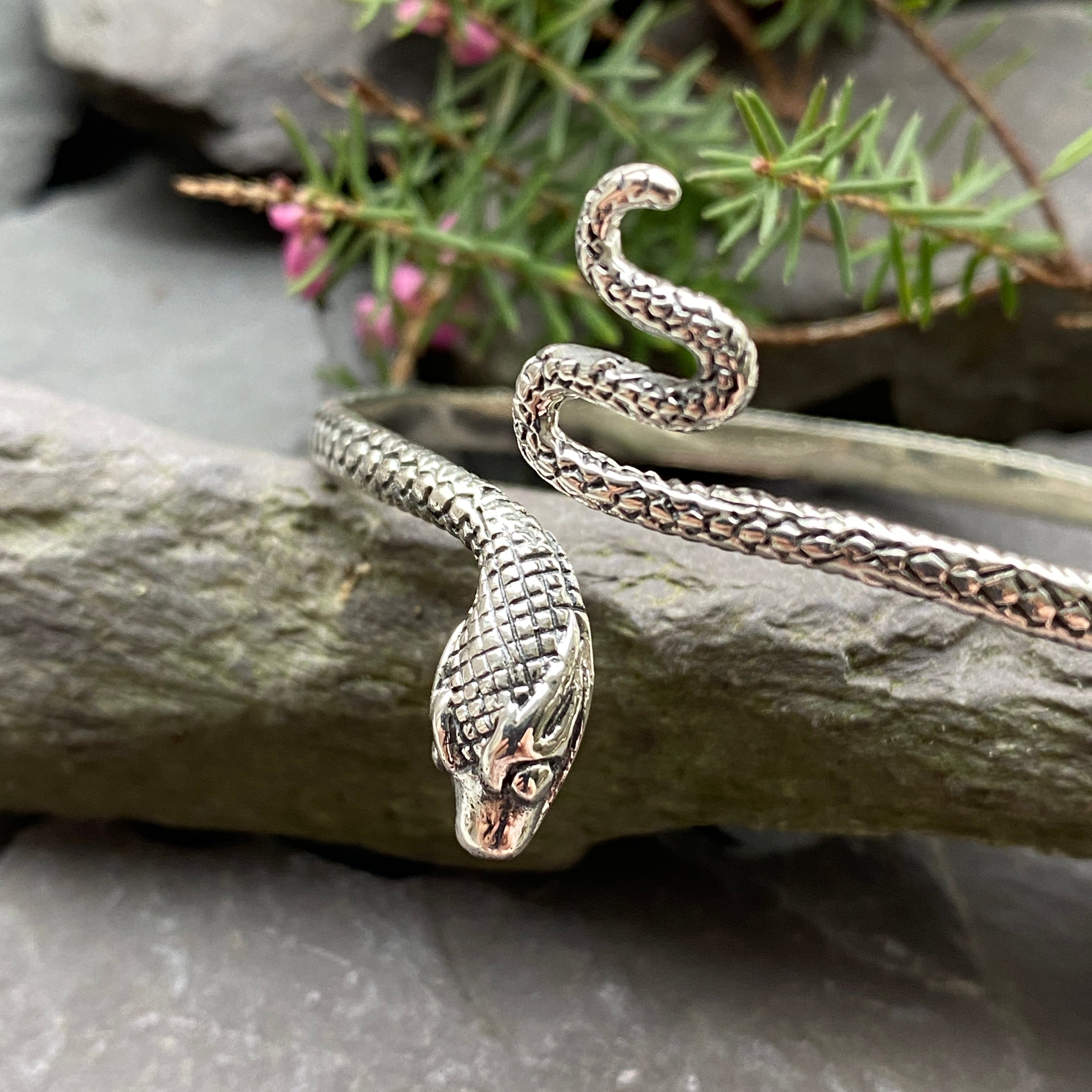 Sterling Silver Snake Bangle bracelet.