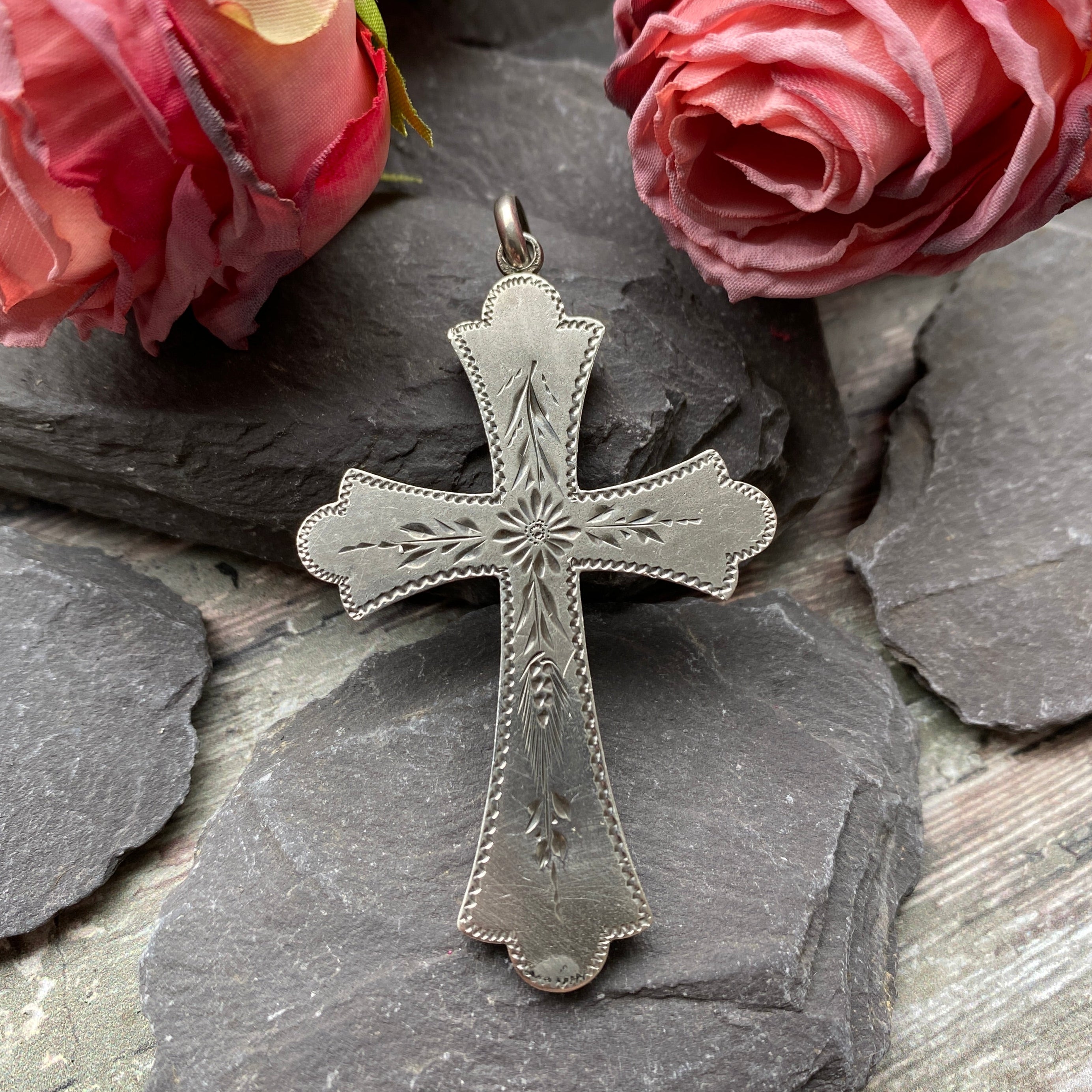 Victorian Silver cross pendant 