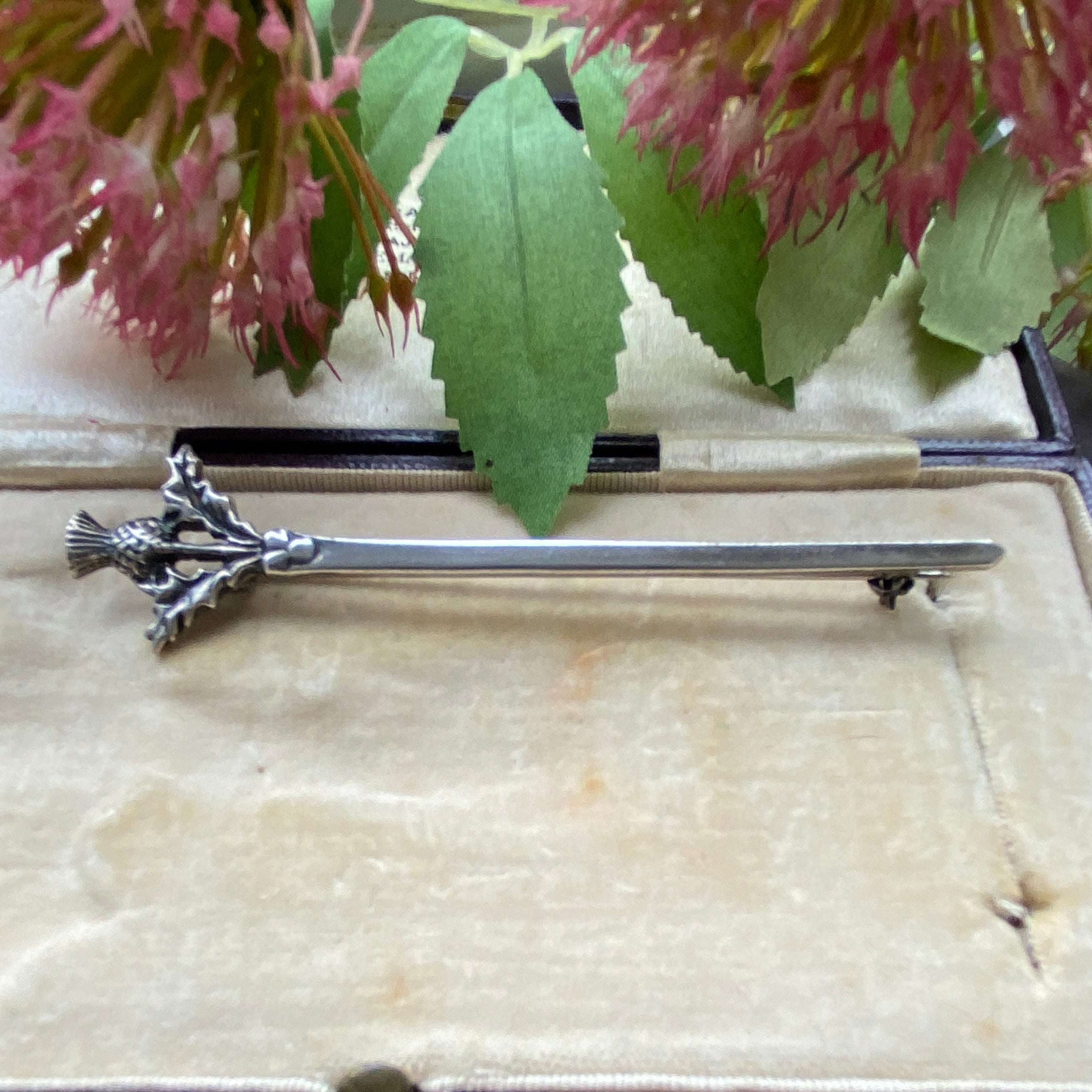 Vintage Celtic Silver Sword Brooch.