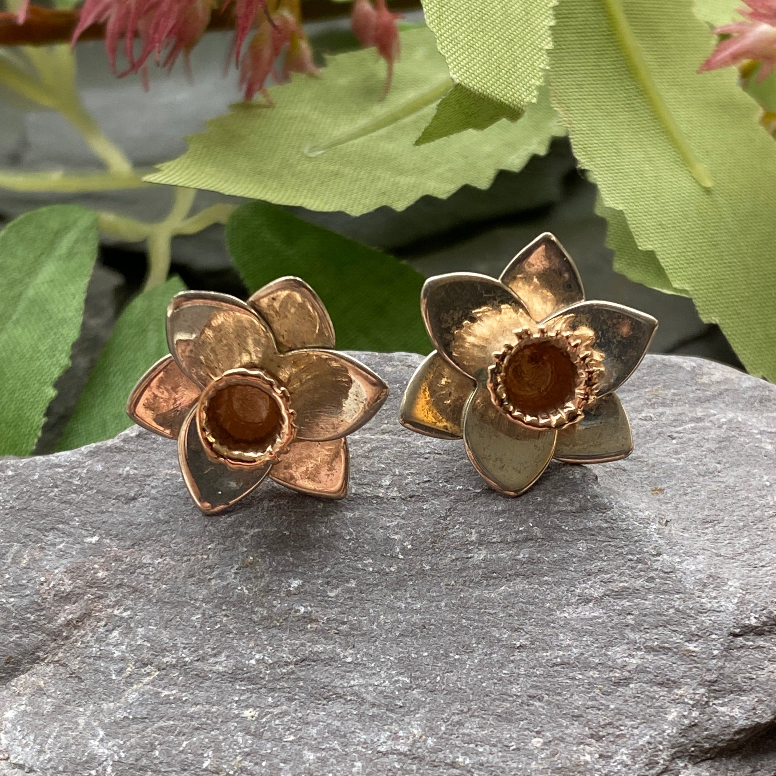 Clogau Silver & Gold Daffodil Earrings.