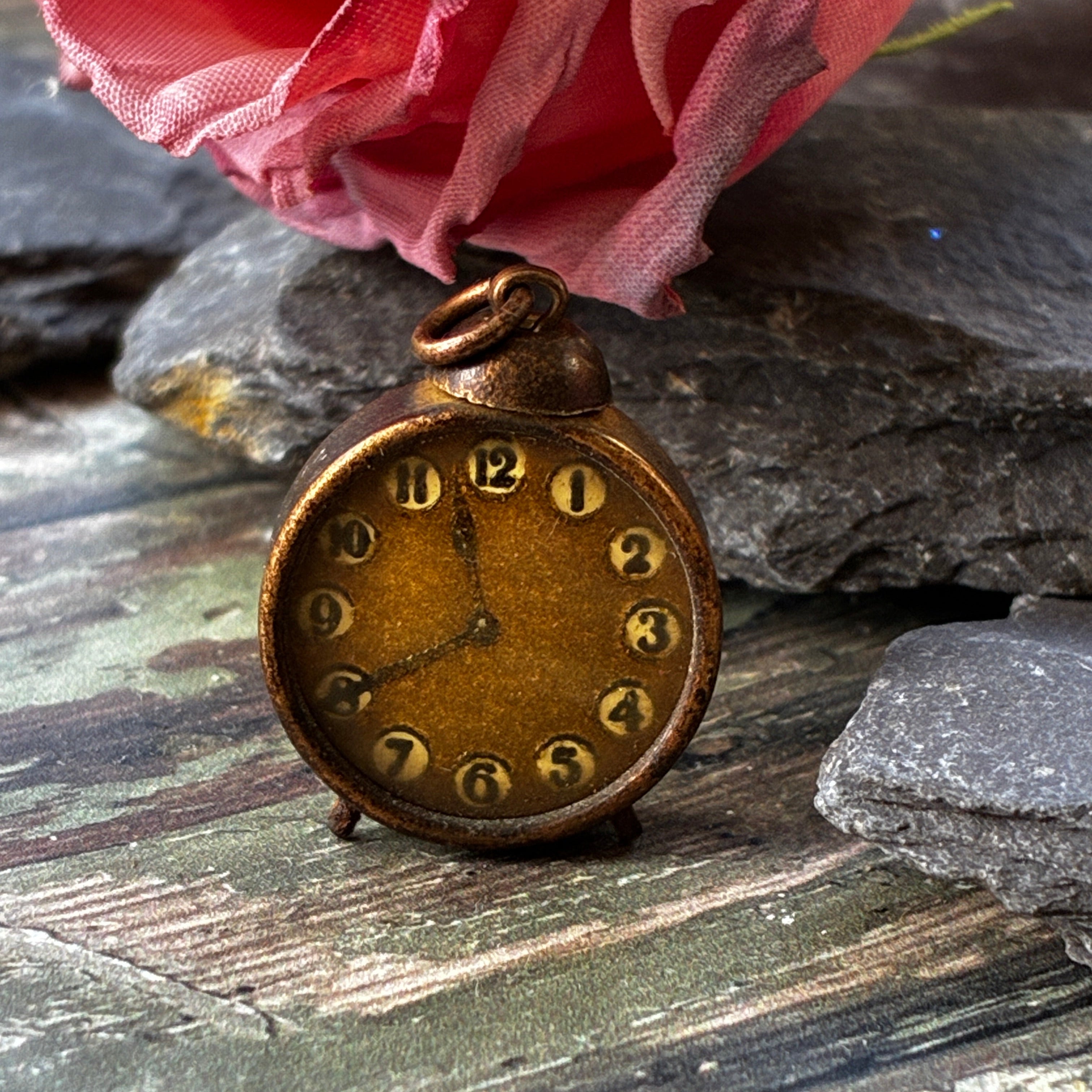 Antique dolls house miniature alarm clock.