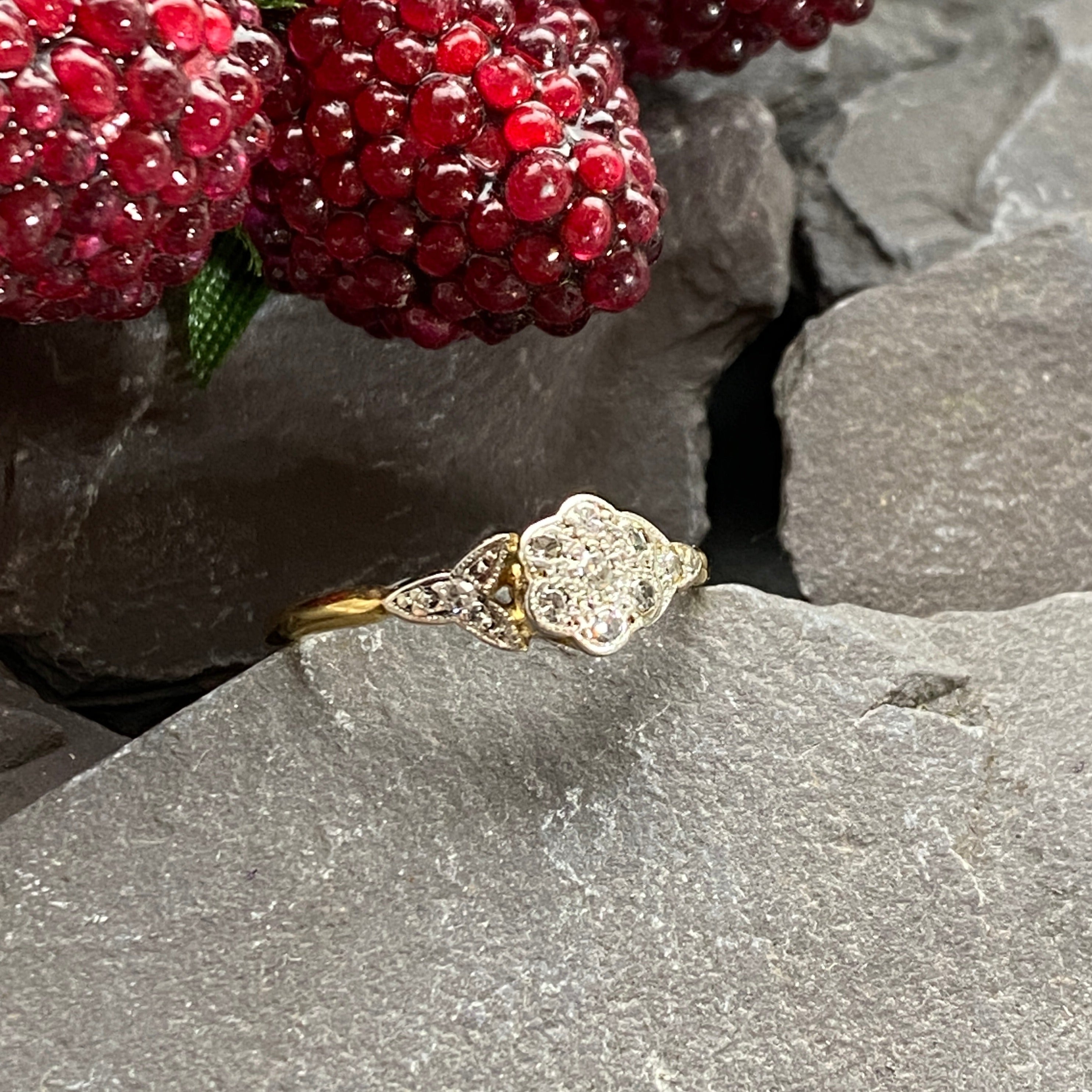 Early 20th Century 18ct Diamond 'Daisy' Ring.