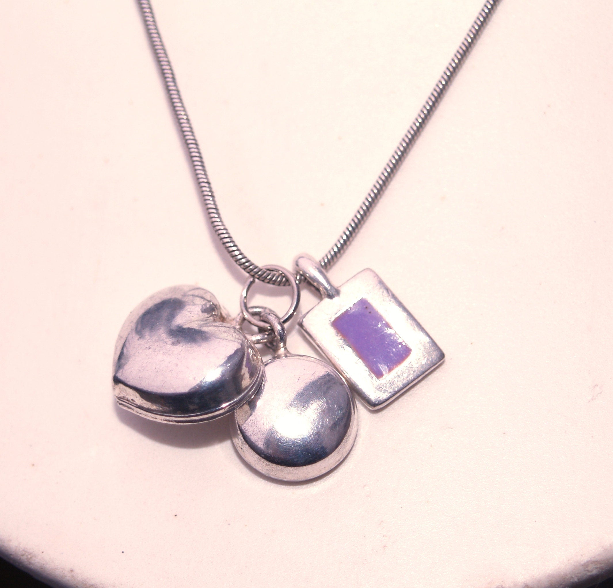 Sterling Silver Charm Necklace.