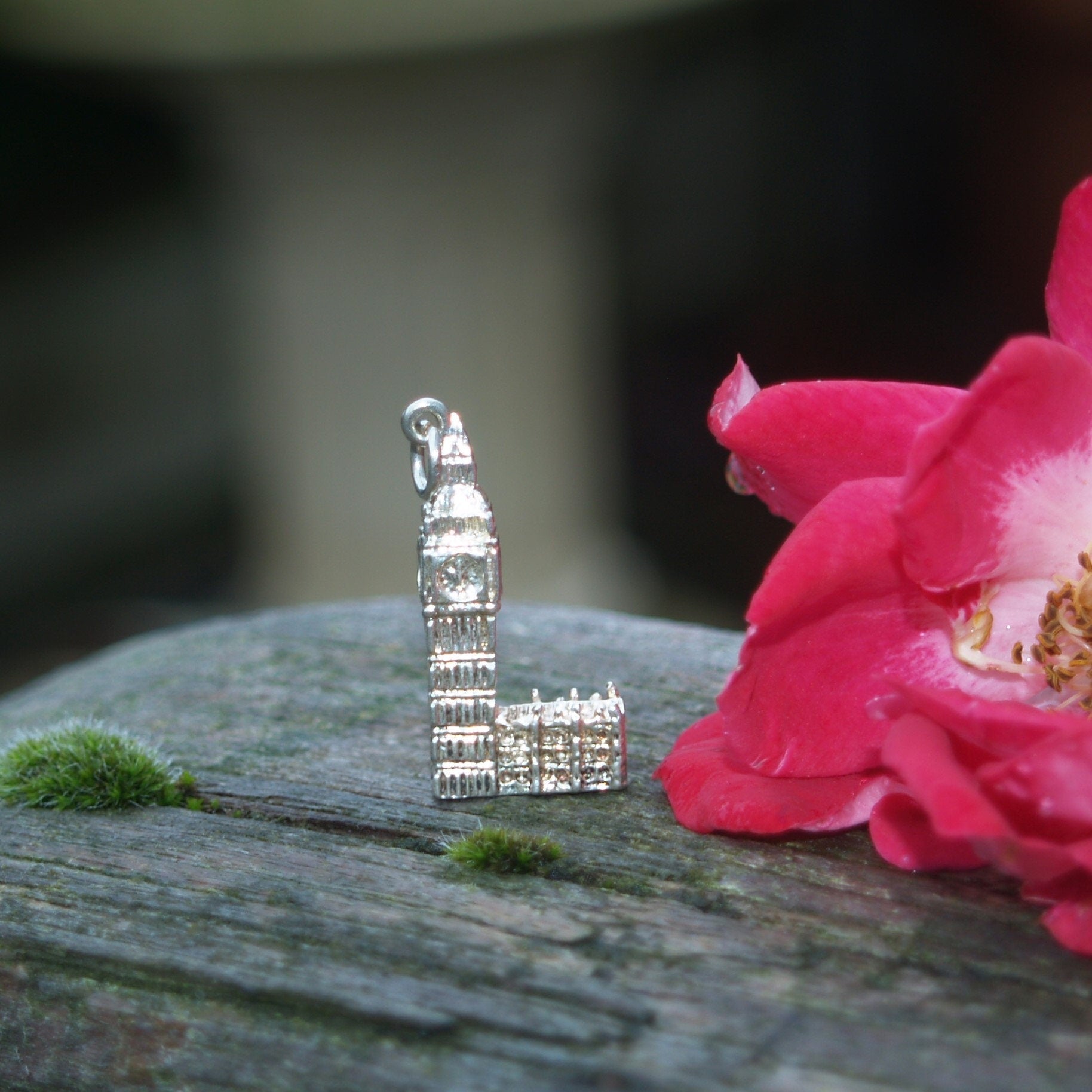 Vintage Silver Palace Of Westminster Big Ben London Charm/Pendant.