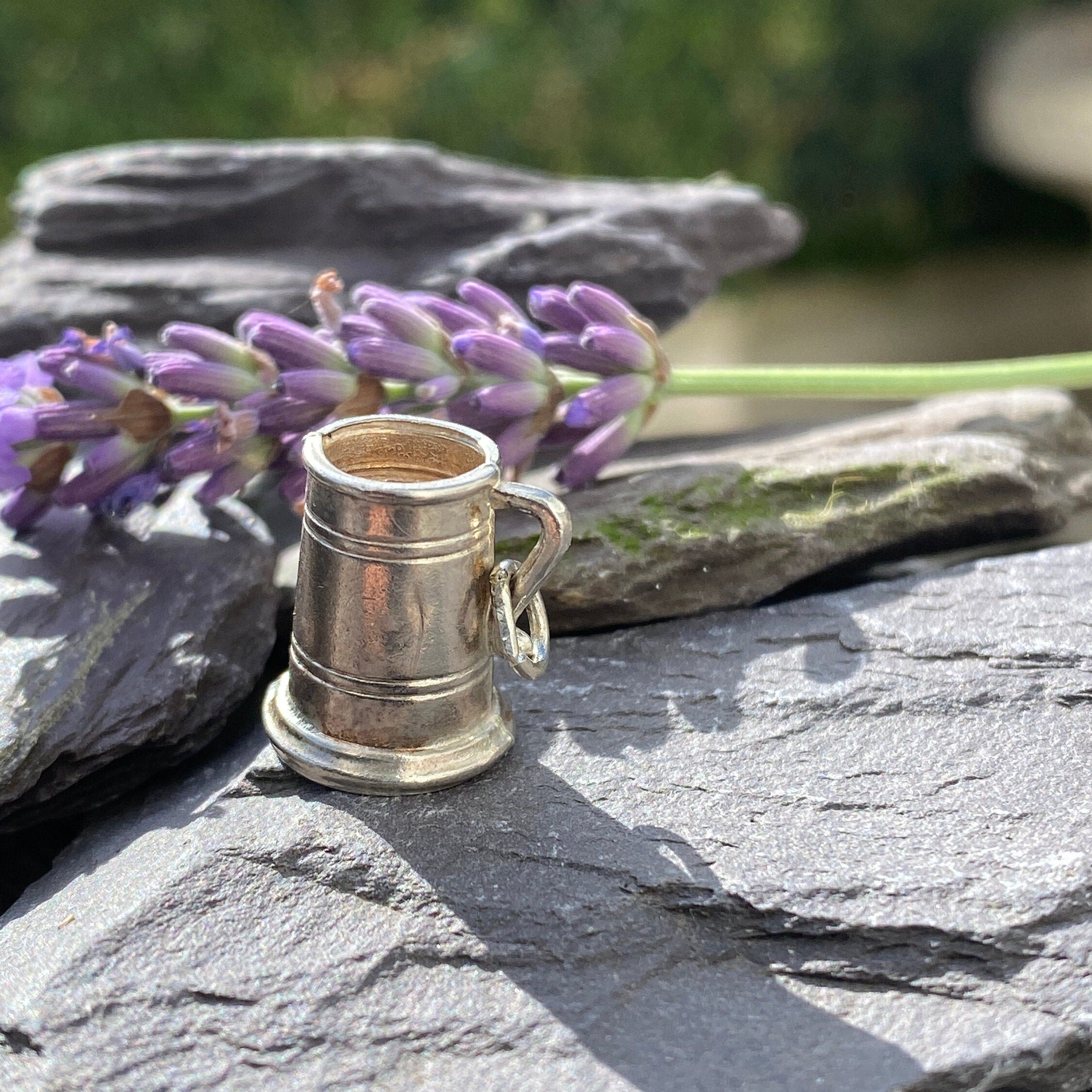 Vintage Sterling Silver Beer Tankard Charm/Pendant.