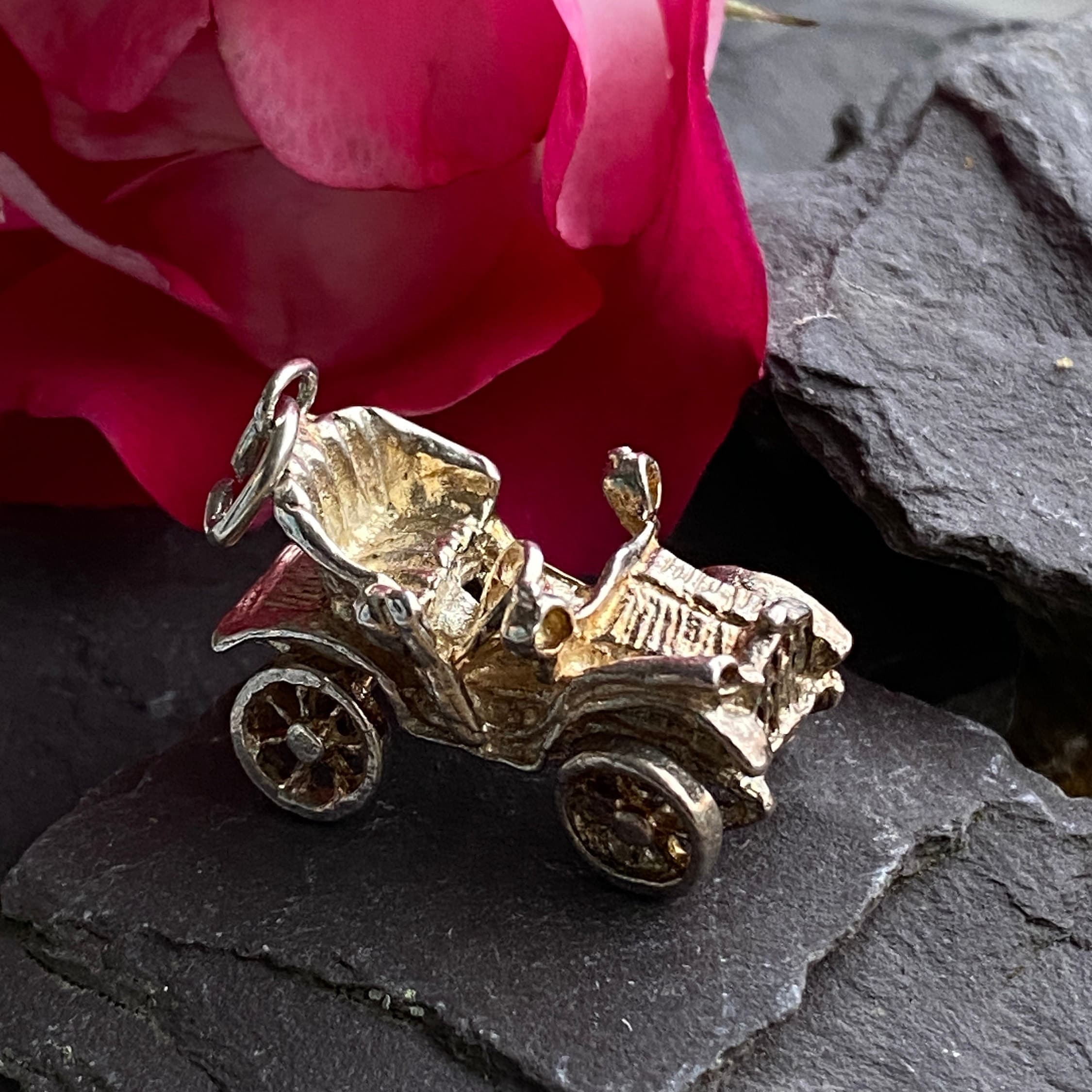 Vintage Sterling Silver Motor Car Charm /Pendant.