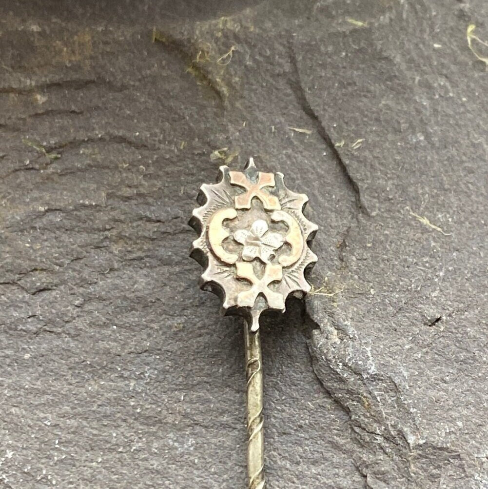 Victorian Silver Stickpin Brooch.