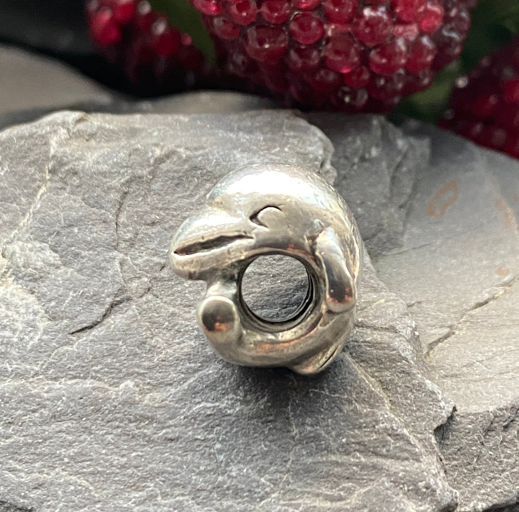 Sterling Silver Dolphin Charm.