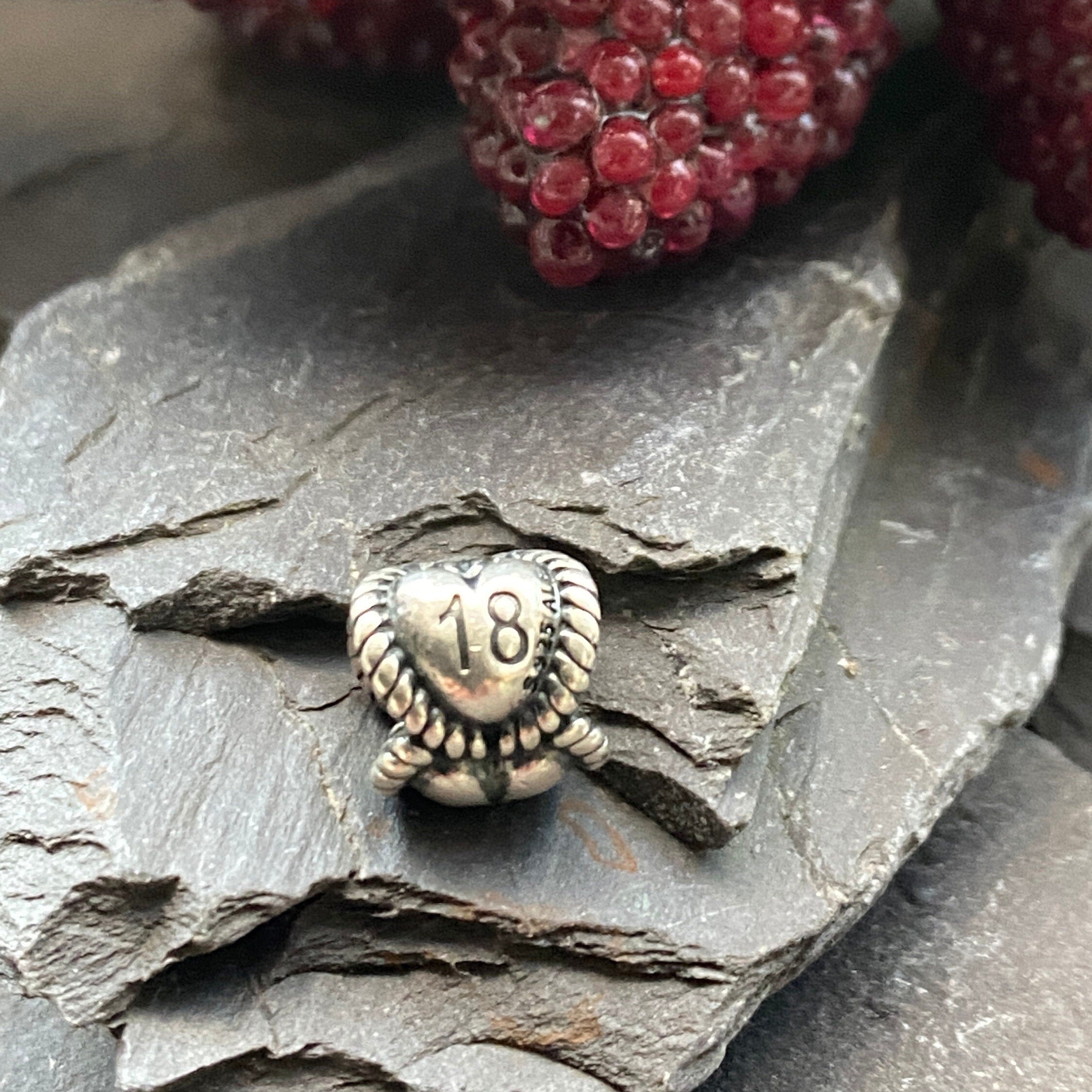 Pandora Sterling Silver ‘18’ Coming of Age Charm.