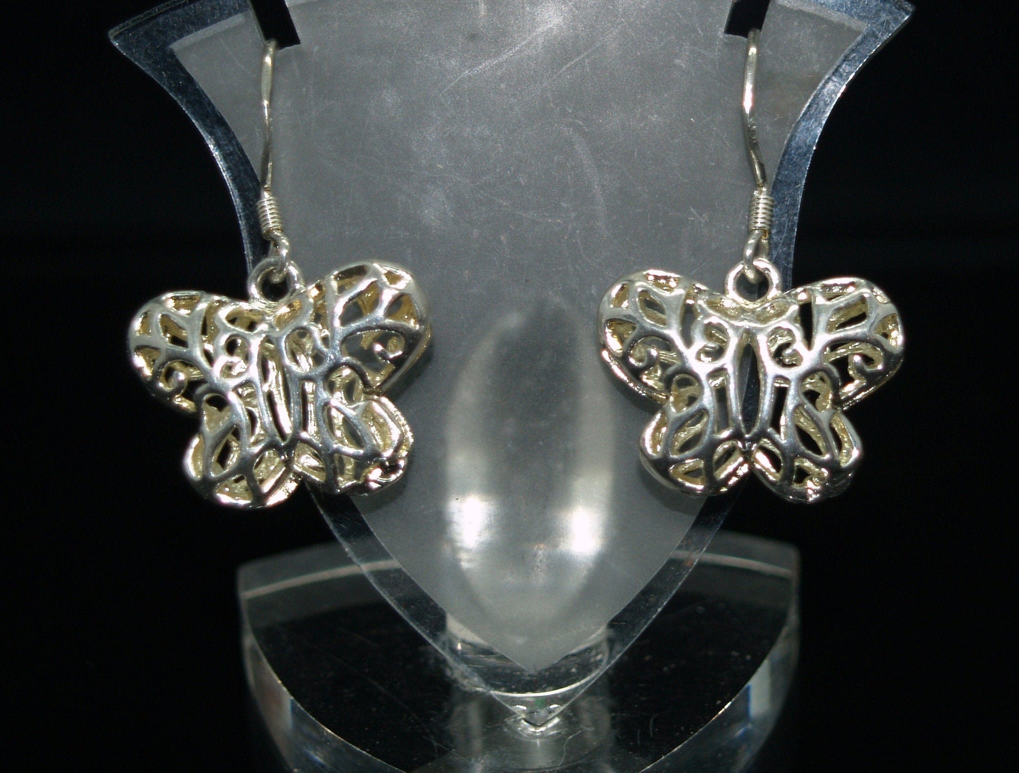 Sterling Silver Butterfly Earrings.