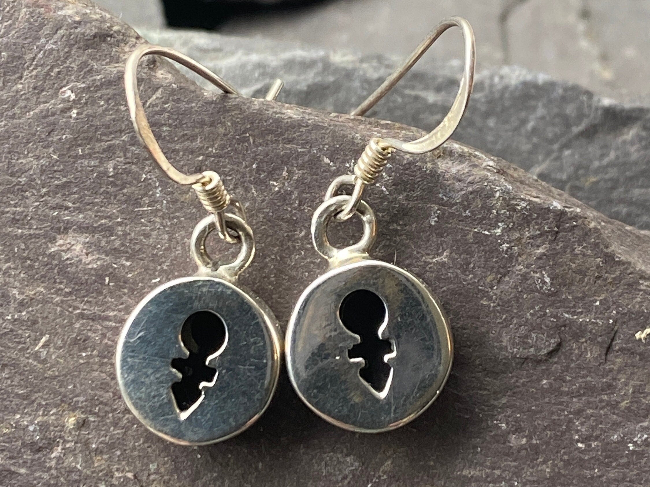 Sterling Silver Dangle Drop earrings.