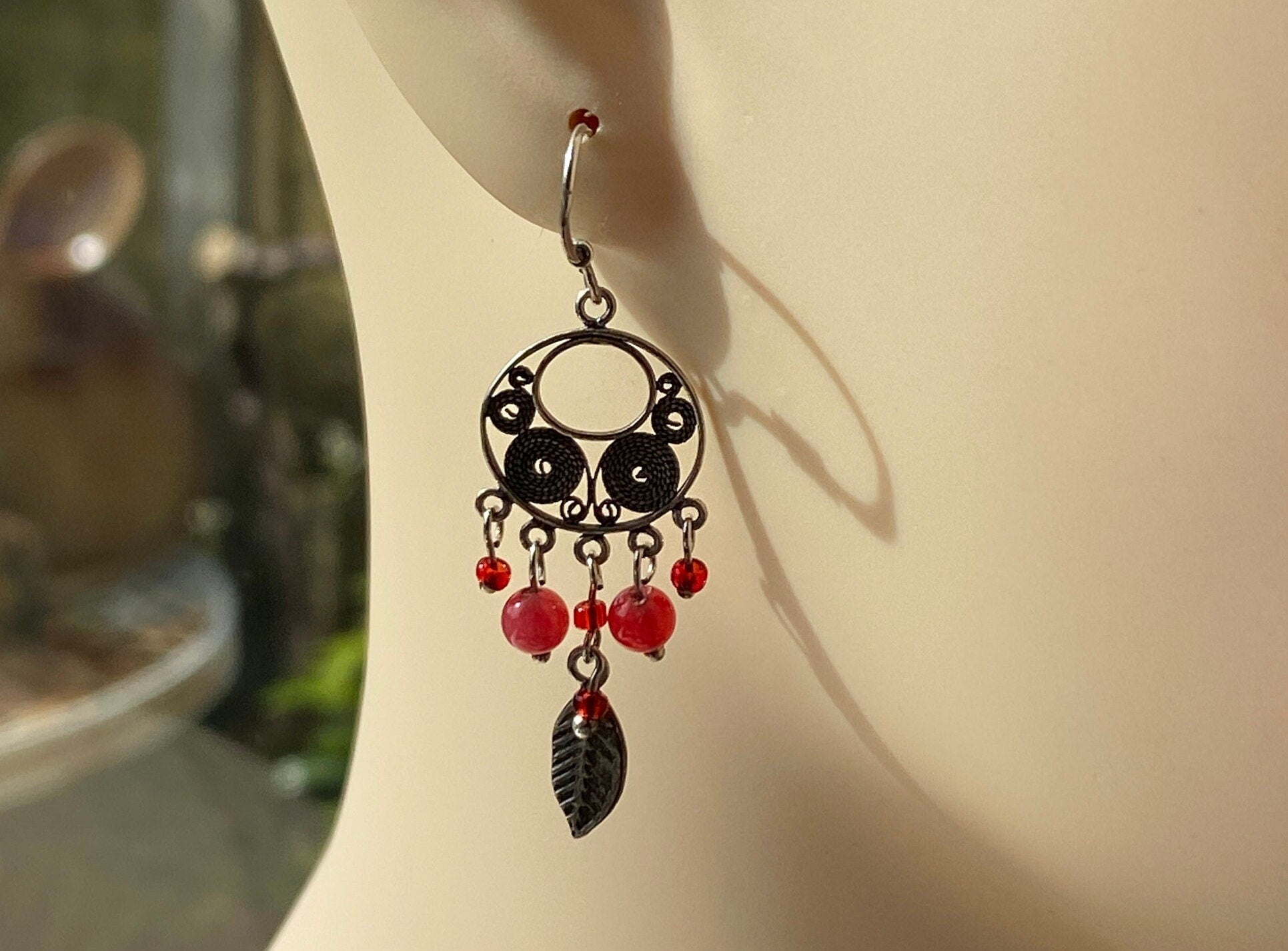 Sterling Silver Dream Catcher Earrings.