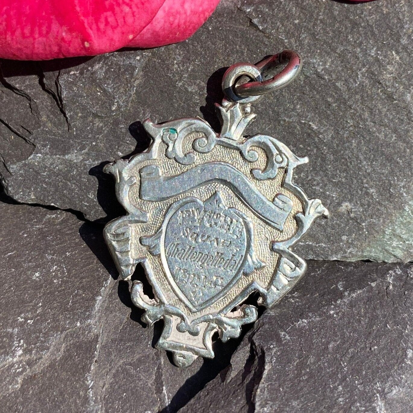 Edwardian Antique Silver Fob Pendant.