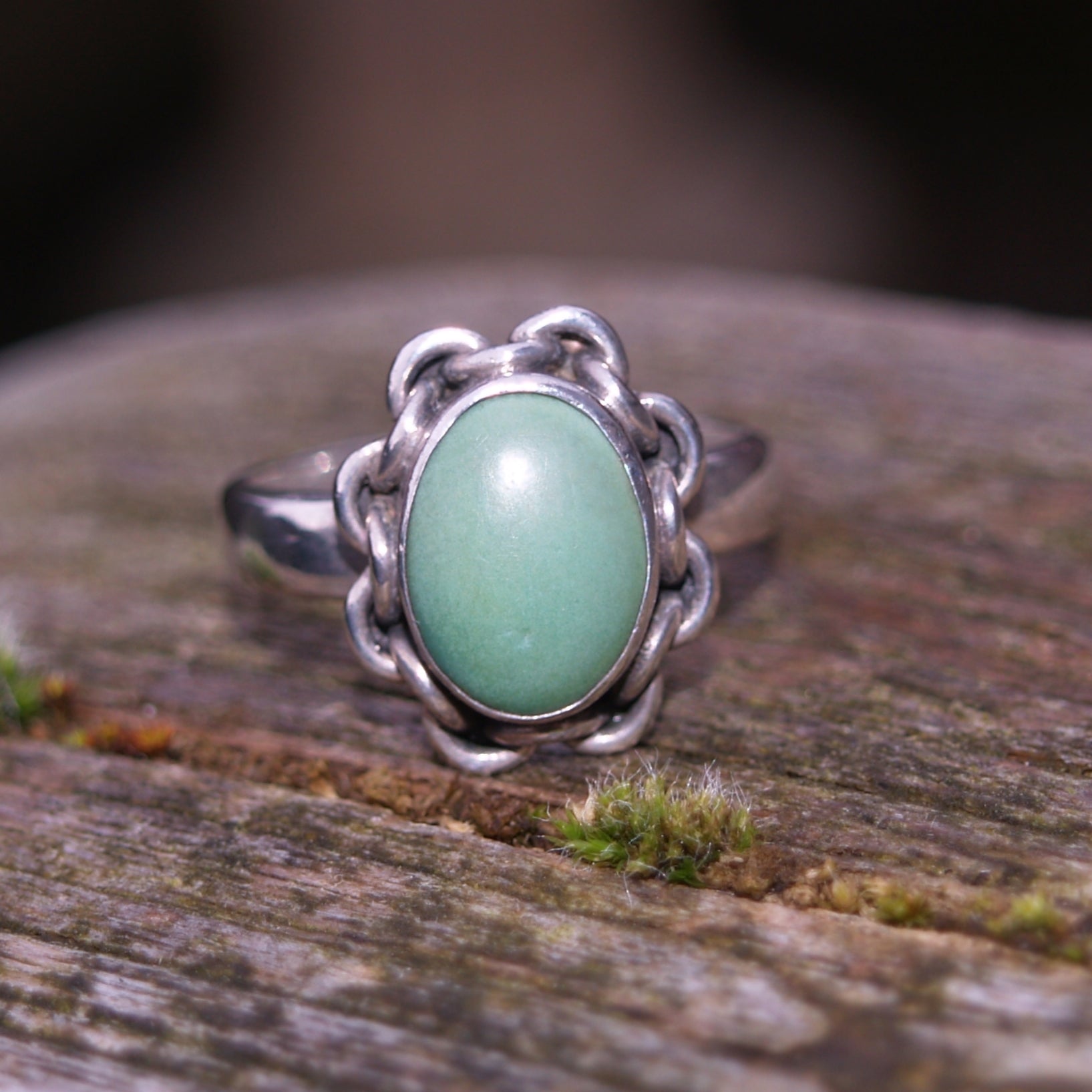 Vintage Turquoise Sterling Silver Ring.