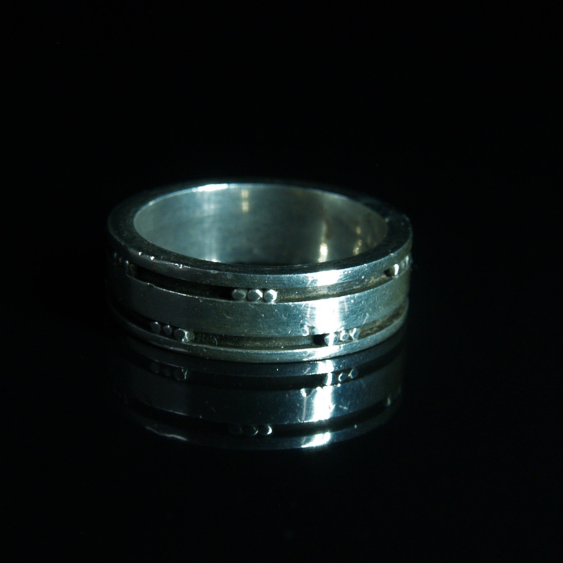 Georg Jensen Silver 'His & Hers' Wedding Band Size P or 7 3/4 USA.