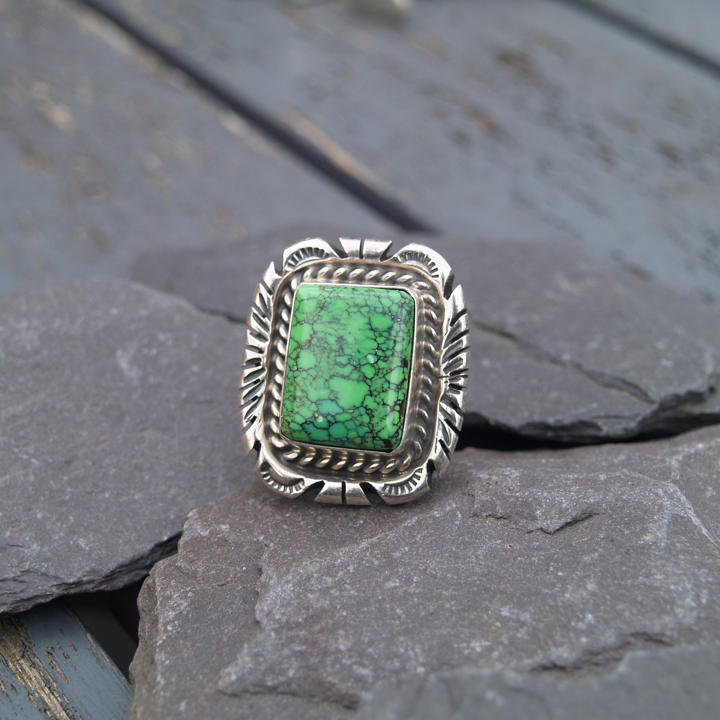 Jon McRay Navajo Sterling Silver & Turquoise Ring.